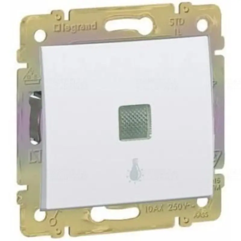 Legrand 774415 Valena N101 egypólusú nyomó csengőjellel, jelzőfénnyel, 12V fehér Pénzvisszafizetés