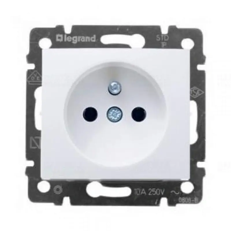 Legrand 774396 Valena 2P+F csatlakozóaljzat francia 10/16A, csavaros, fehér Gyors szállítás
