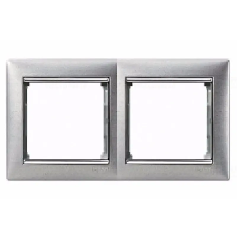 Legrand 770332 Valena 2-es keret, tetszőleges, alumíniummetál Olcsó