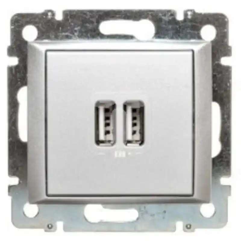 Olcsó Legrand 770270 Valena 2xUSB töltő 2400mA, alumínium