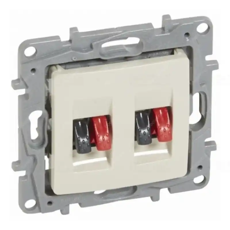 Expressz szállítás Legrand 764681 Niloé kettős hangszóró-csatlakozóaljzat (2 db kivezetéssel), bézs