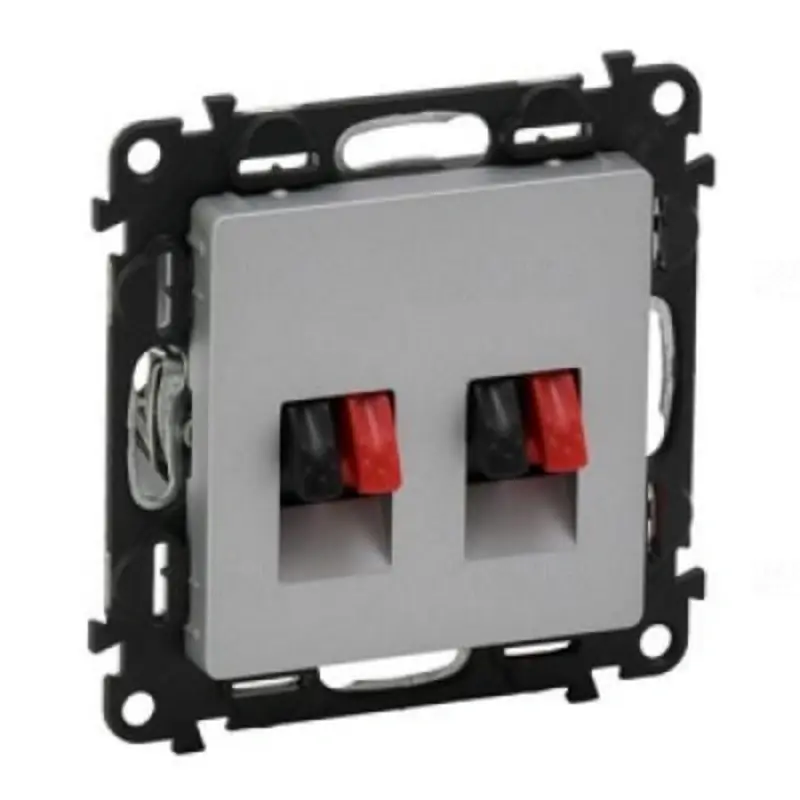 Utolsó esély Legrand 753378 Valena Life hangszóró-csatlakozóaljzat (4 kivezetéssel), alumínium