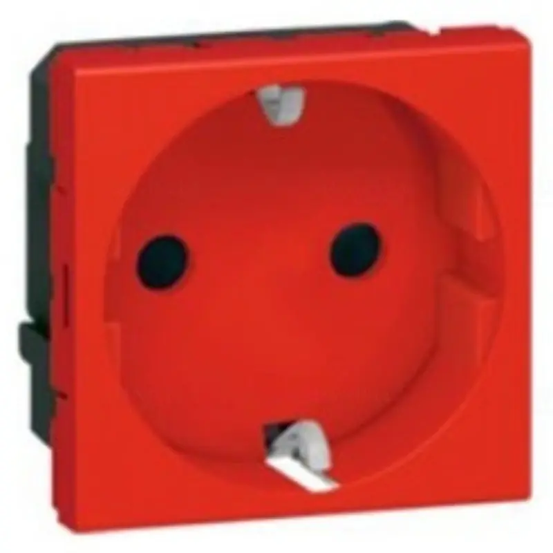Népszerű Legrand 077621 Program Mosaic 1x2P+F DLP csatlakozóaljzat reteszelt, sínezett, csavaros, piros