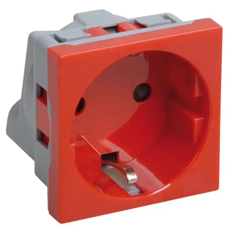 Quadro moduláris 2P+F dugalj piros (2 modulhely), QS 45X45 BB Kopos Kiárusítás