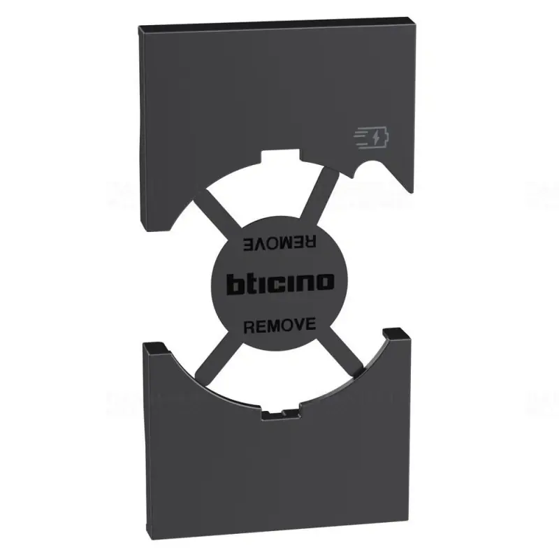 BTICINO LivingNow dugalj+USB burkolat IT 2P+F +USB fekete KG68 Gyors szállítás