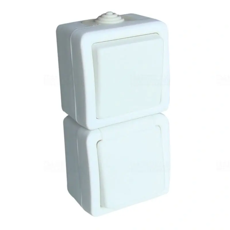 Csak ma Falon kívüli váltókapcsoló+csatlakozóaljzat 16A/250VAC, IP54 TR-PH08Tracon