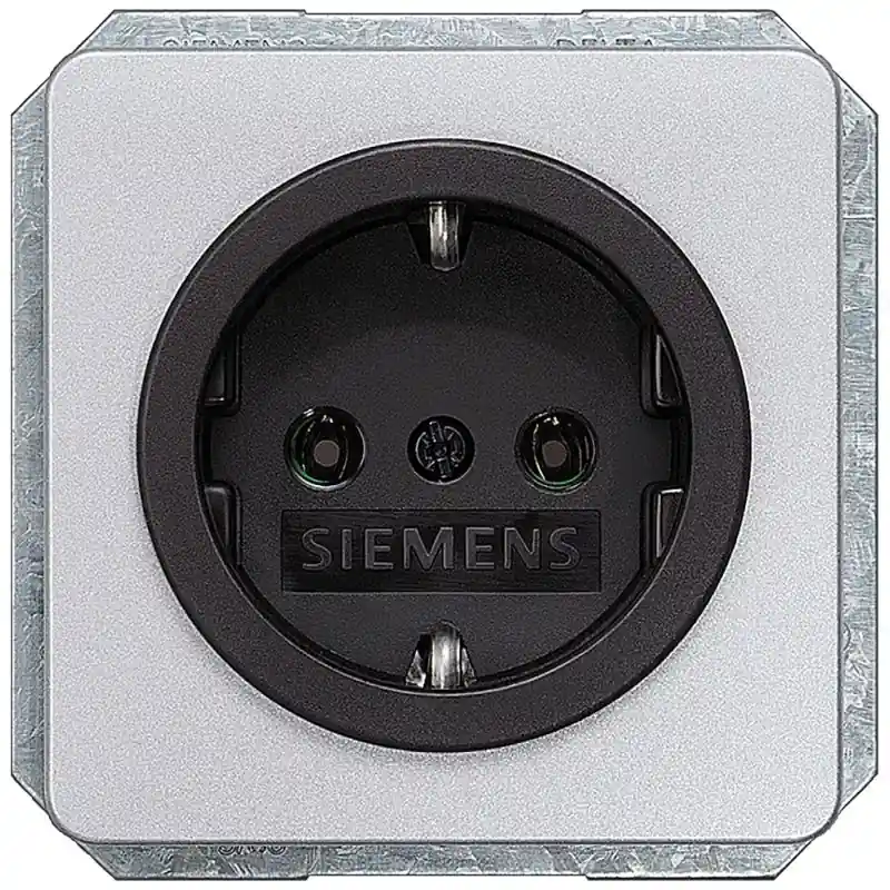 Legjobb ár Siemens 5UB1463 dugalj, ezüst (RAL9006), fekete betéttel, DELTA profil