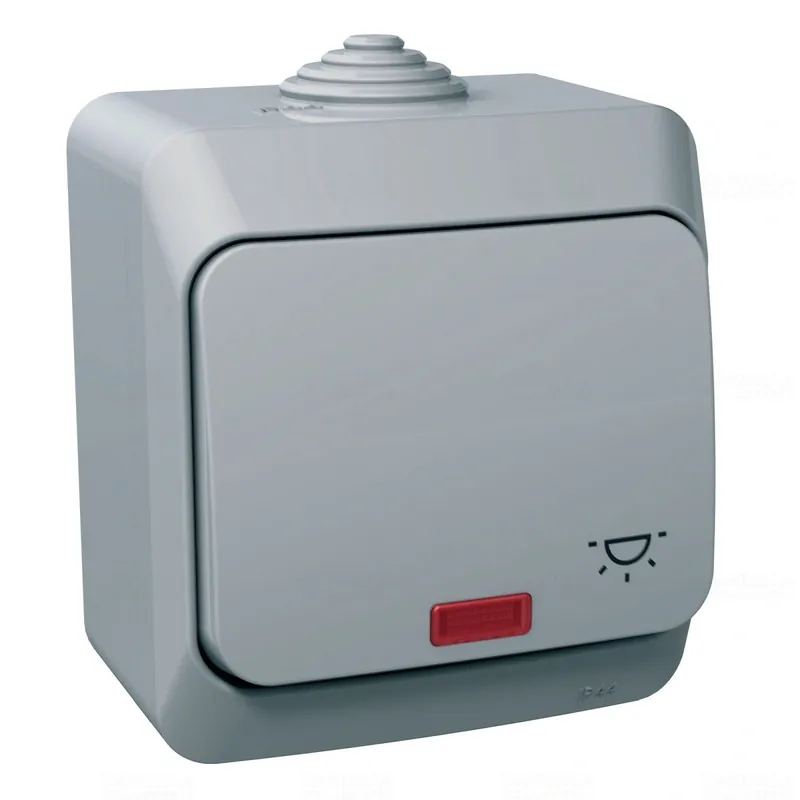 Rendeld meg most Pdk 2.4-N101 jL CEDAR PLUS Egypólusú nyomó lámpajellel, jelzőfénnyel, IP44, szürke WDE000616 Schneider