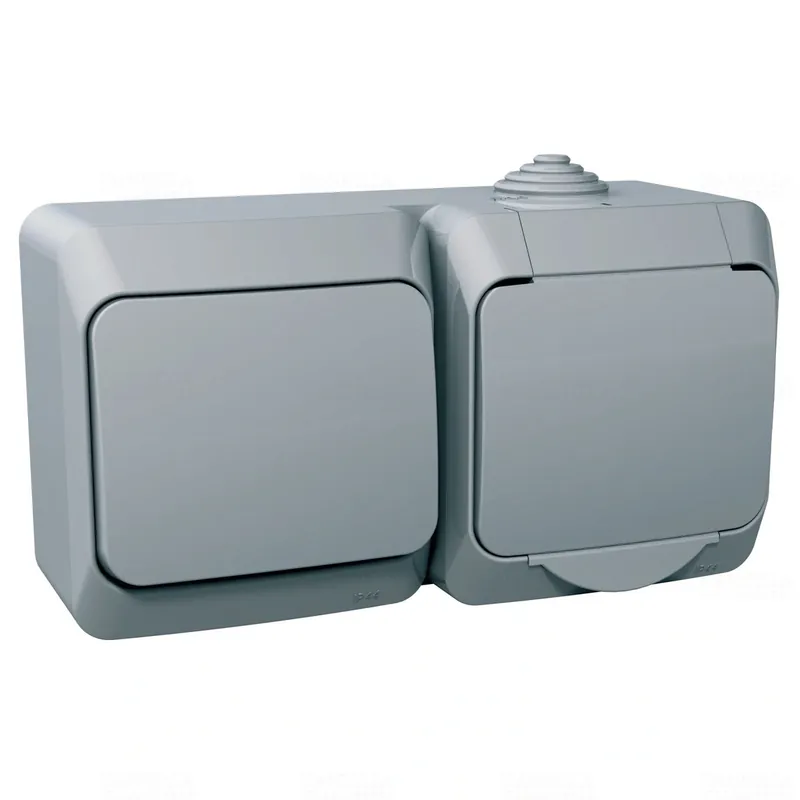 Korlátozott ajánlat Phd 2.4-16 GYV+Pdk 2.4-106 csatlakozóaljzat-váltókapcsolóval szürke IP44 CEDAR PLUS WDE000604 Schneider