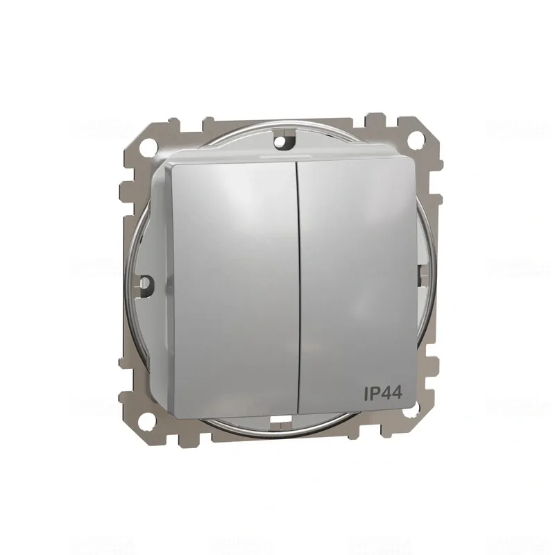 Sedna ÚJ Csillárkapcsoló, rugós bekötés, 10AX, IP44, alumínium SDD213105 Schneider Vedd meg most