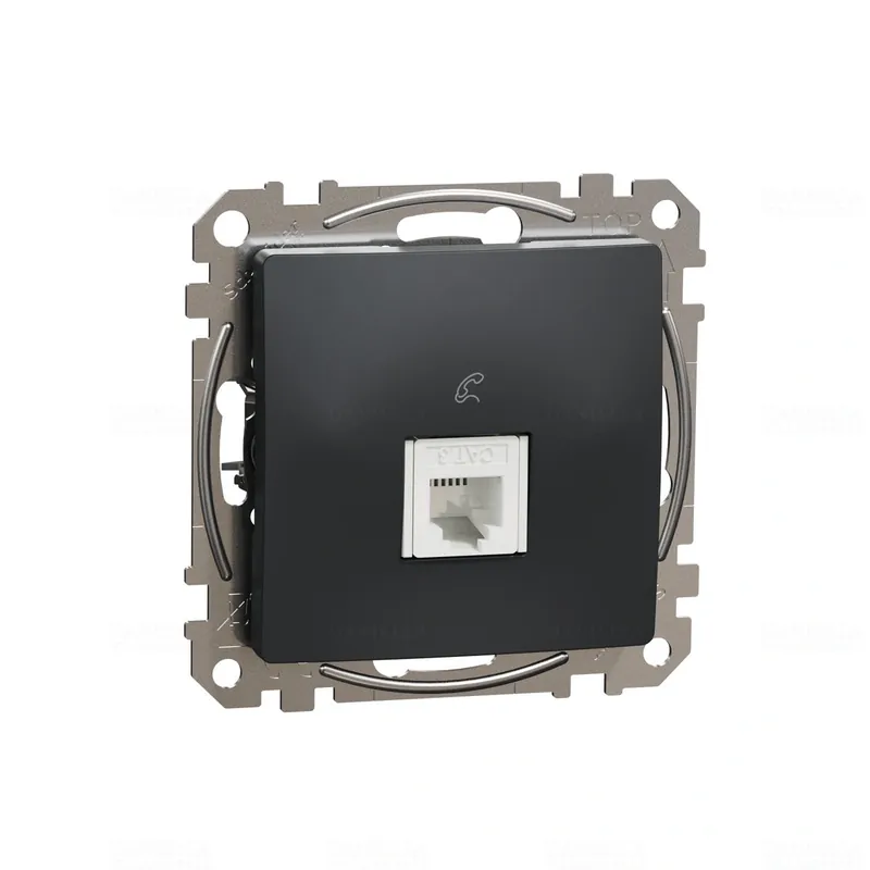 Sedna ÚJ 1xRJ11 aljzat, antracit SDD114491 Schneider Prémium