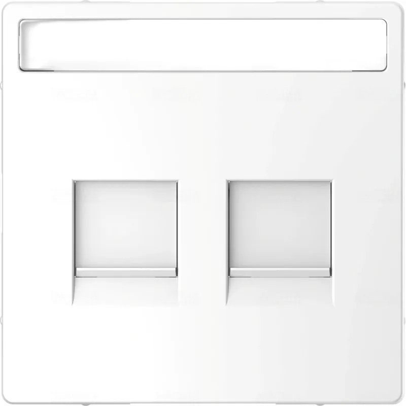 MERTEN Fedlap, 2xRJ45 moduláris betétekhez, D-Life, lótuszfehér MTN4564-6035 Schneider Biztonságos fizetés