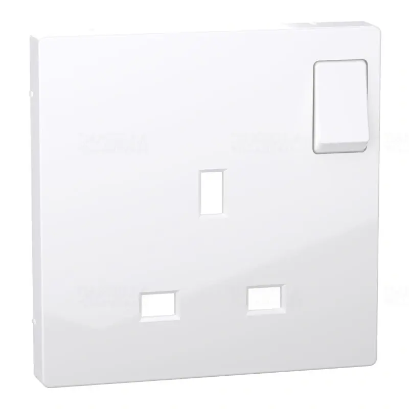 MERTEN Fedlap, kapcsolható brit csatlakozóaljzathoz, System-D, lótuszfehér MTN2122-6035 Schneider Eredeti