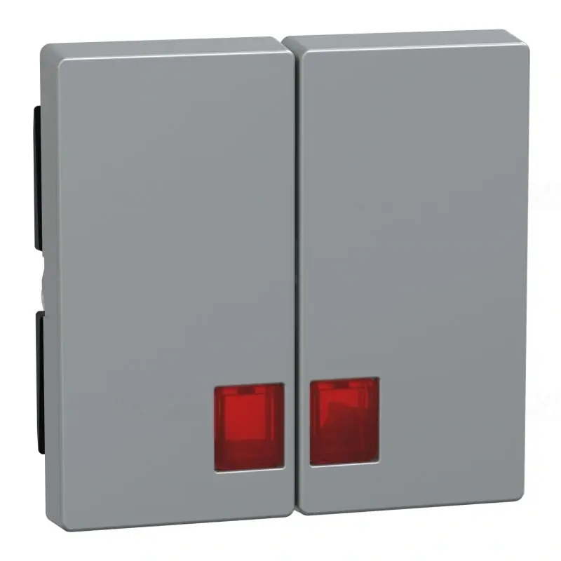 Vedd meg most MERTEN Dupla billentyű, piros fényjelző ablakokkal, System-M, alumínium MEG3456-0460 Schneider