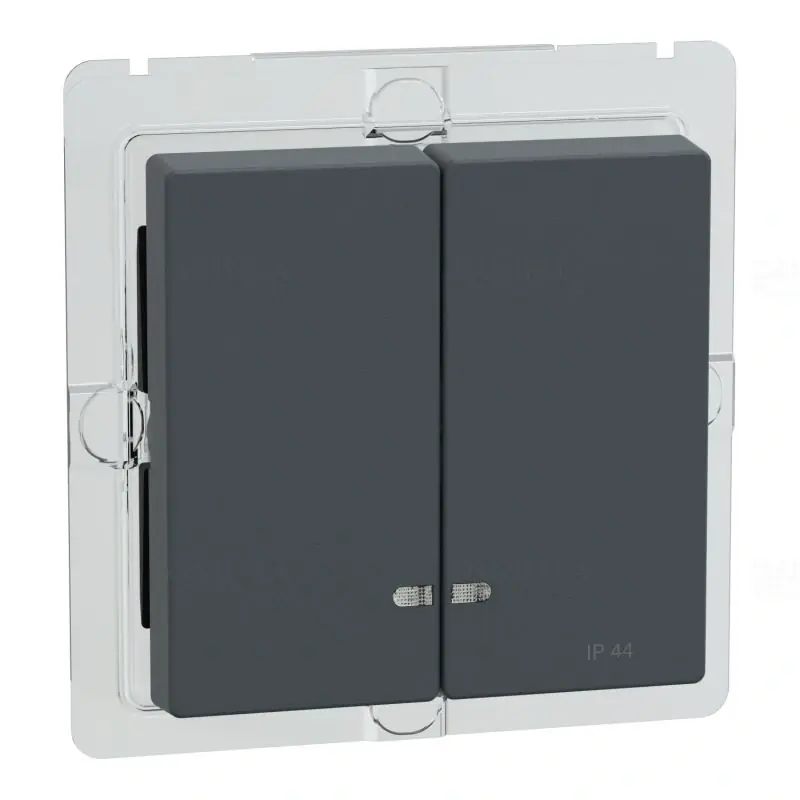 Legjobb ár MERTEN IP44-es dupla billentyű, fényjelzős funkciókhoz, System-M, antracit MEG3424-0414 Schneider