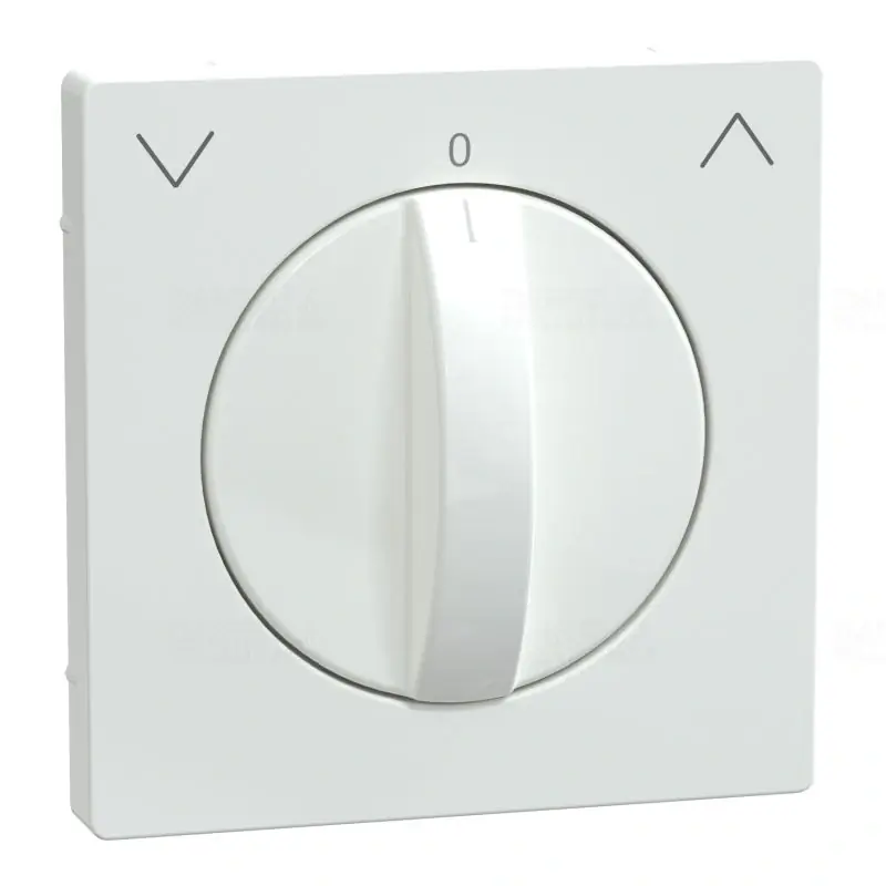 MERTEN Fedlap, forgatógombos redőnynyomóhoz, System-D, lótuszfehér MEG3875-6035 Schneider Kiváló minőség