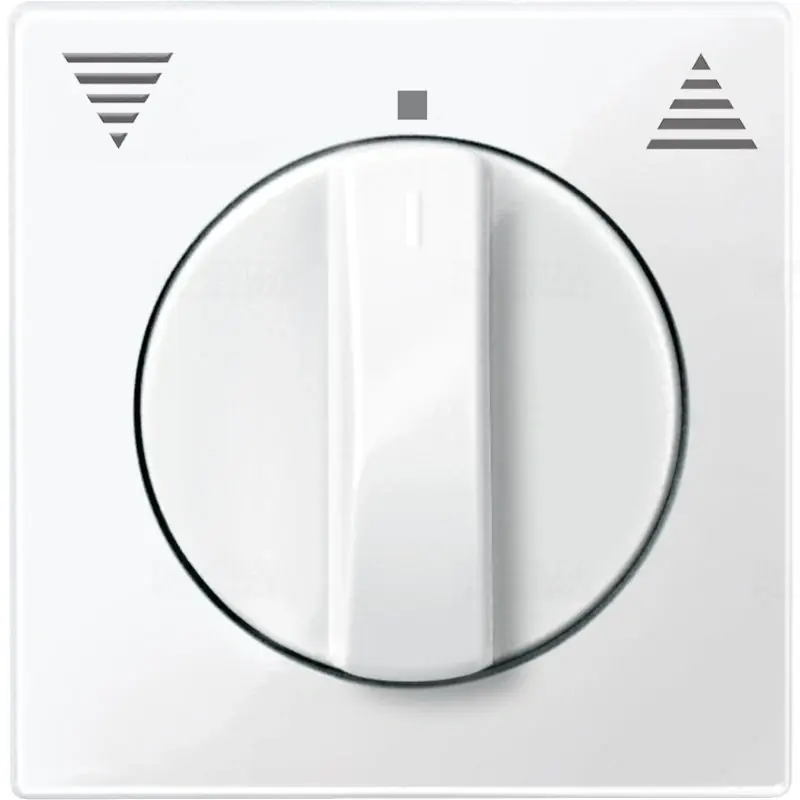 Alacsony ár MERTEN Fedlap, forgatógombos redőnynyomóhoz, System-M, polárfehér 567119 Schneider