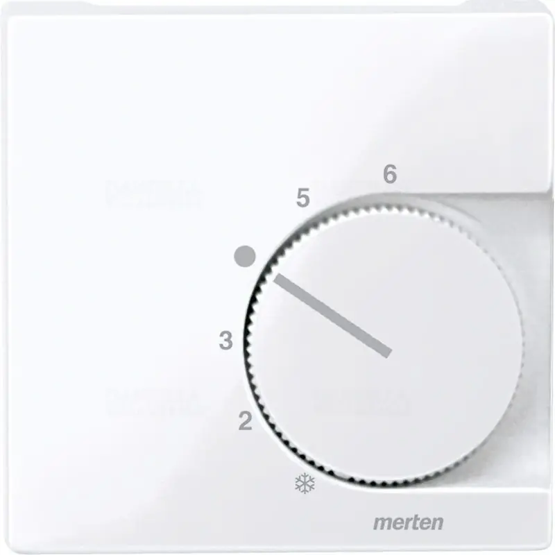 Autentikus MERTEN Fedlap, váltóérintkezős termosztáthoz, System-M, aktív fehér, antibakteriális 534725 Schneider