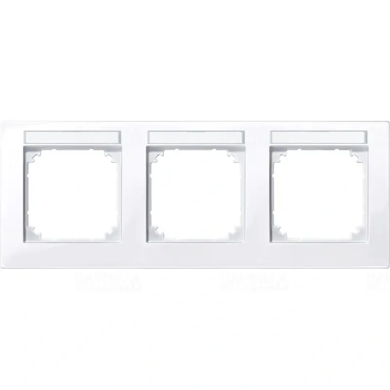 MERTEN M-Plan feliratozható hármas keret, vízszintes, aktívfehér 514325 Schneider Rendeld meg most