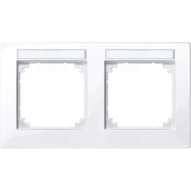 Utolsó esély MERTEN M-Plan feliratozható kettes keret, vízszintes, aktívfehér 514225 Schneider