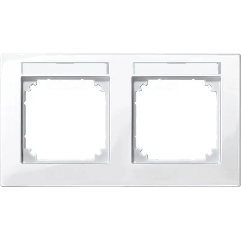 MERTEN M-Plan feliratozható kettes keret, vízszintes, polárfehér 514219 Schneider Kiárusítás