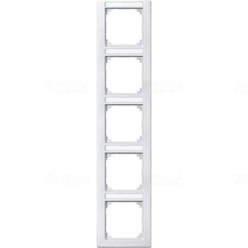 Korlátozott ajánlat MERTEN M-Smart feliratozható ötös keret, függőleges, mattfehér 474519 Schneider