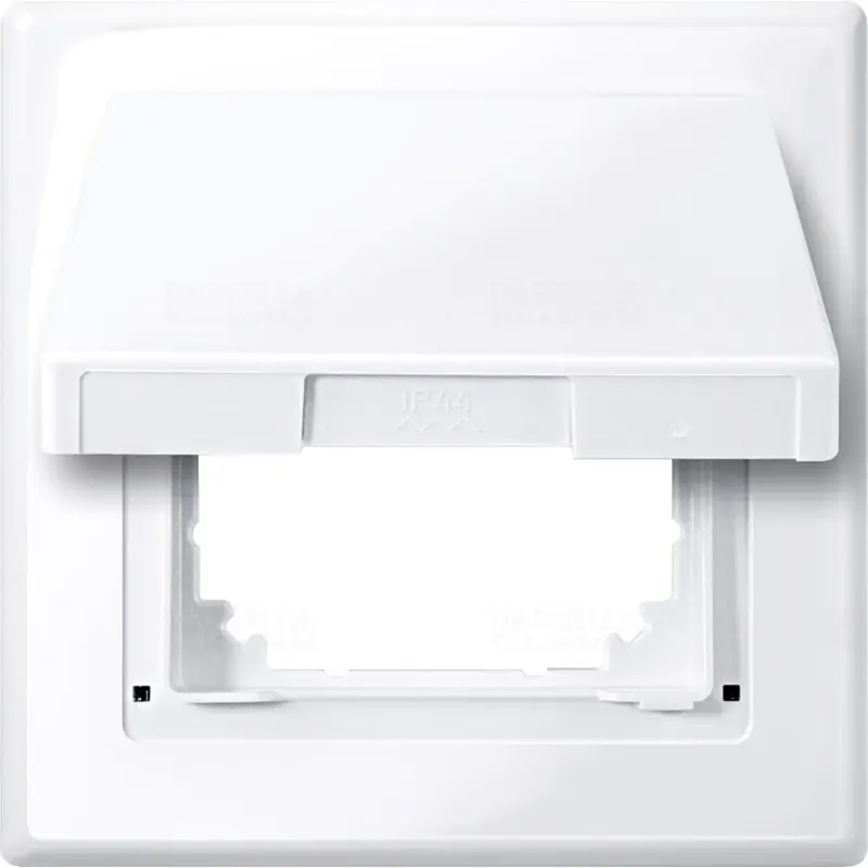 MERTEN Egyes keret csapófedéllel, 2P+F csatlakozóaljzatokhoz, IP44, System-M, aktívfehér 478025 Schneider Népszerű