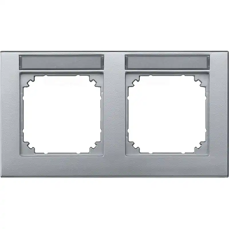 Vedd meg most MERTEN M-Plan feliratozható kettes, vízszintes keret, alumínium 472260 Schneider