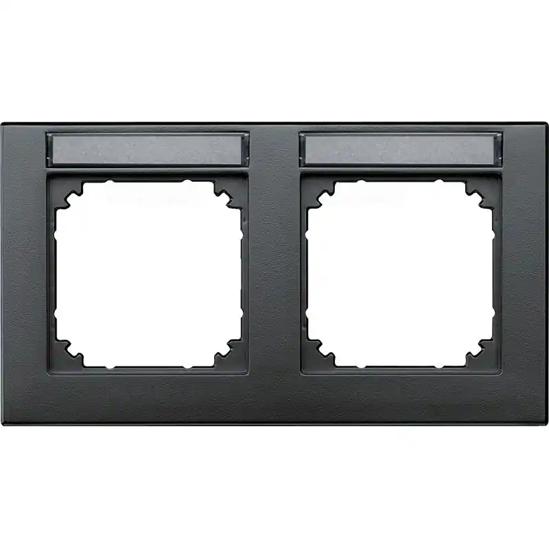 MERTEN M-Plan feliratozható kettes, vízszintes keret, antracit 472214 Schneider Biztonságos fizetés