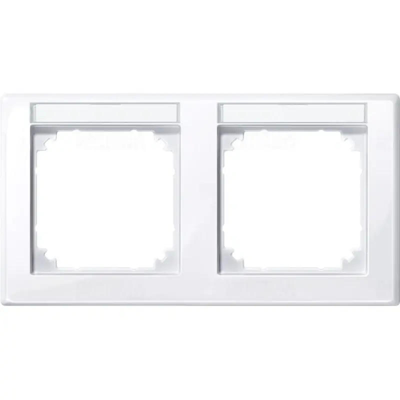 MERTEN M-Smart feliratozható kettes, vízszintes keret, aktív fehér (antibakt.) 471225 Schneider Eredeti