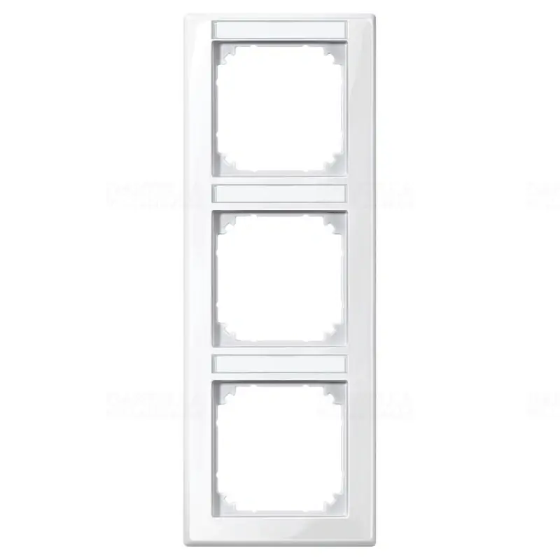 Biztonságos fizetés MERTEN M-Smart feliratozható hármas, függőleges keret, polárfehér 470319 Schneider