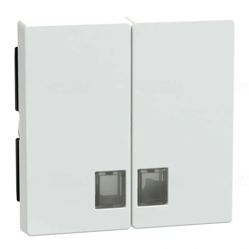 Kiváló minőség MERTEN Dupla billentyű, átlátszó fényjelző ablakokkal, System-M, aktív fehér, antibakt. 438525