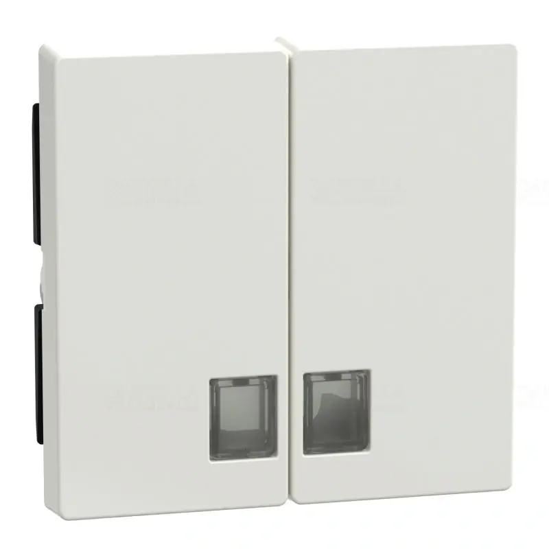 MERTEN Dupla billentyű, átlátszó fényjelző ablakokkal, System-M, polárfehér 438519 Schneider Kedvezmény