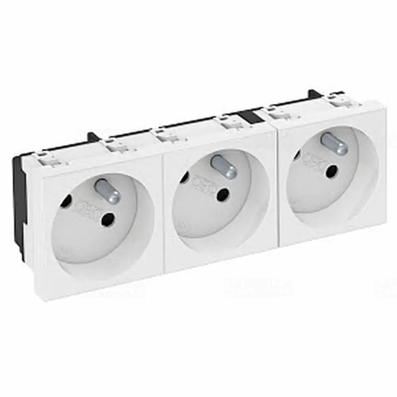 OBO STD-F3 RW3 Csatlakozóaljzat 33 fokos 3-as, földelőcsappal 250V 10/16A hófehér 6120262 Expressz szállítás