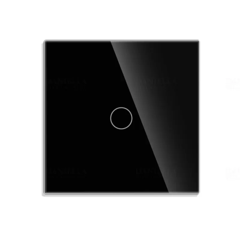 LUXION Érintőkapcsoló szimpla 500W üveg, fekete LX-ST-101G-B Alacsony ár