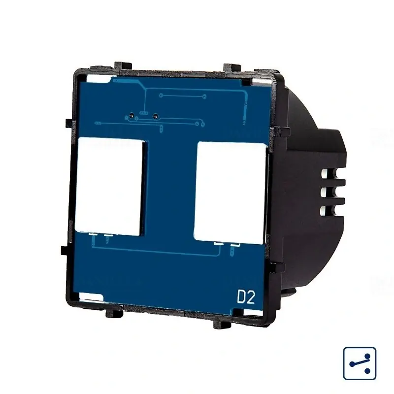 LUXION Dupla váltó, alternatív, kereszt érintőkapcsoló modul, A széria LX-MT-A202 Expressz szállítás