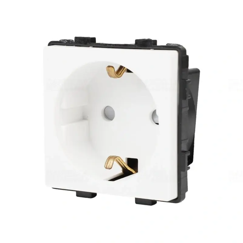 Kiárusítás LUXION fehér 2P+F GYV csatlakozóaljzat modul keret nélkül LX-MP010W