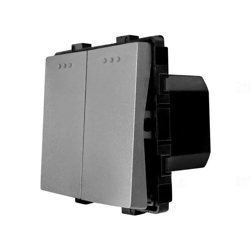 Expressz szállítás LUXION szürke Dupla mechanikus kapcsoló modul keret nélkül LX-MP004GY