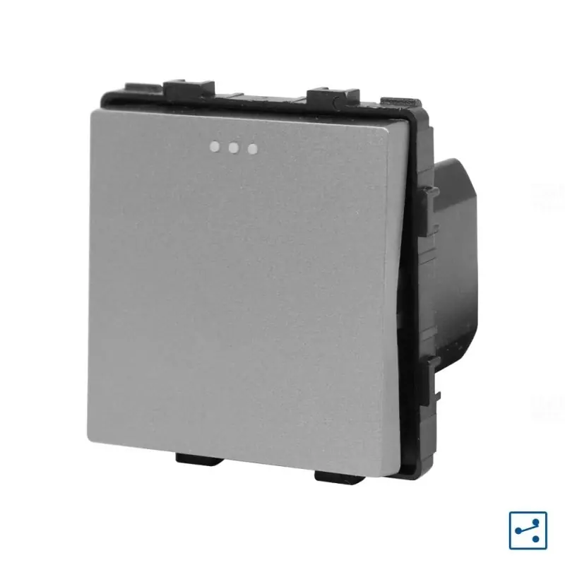 Ajánlat LUXION szürke Egyszerű mechanikus keresztkapcsoló modul keret nélkül LX-MP003GY