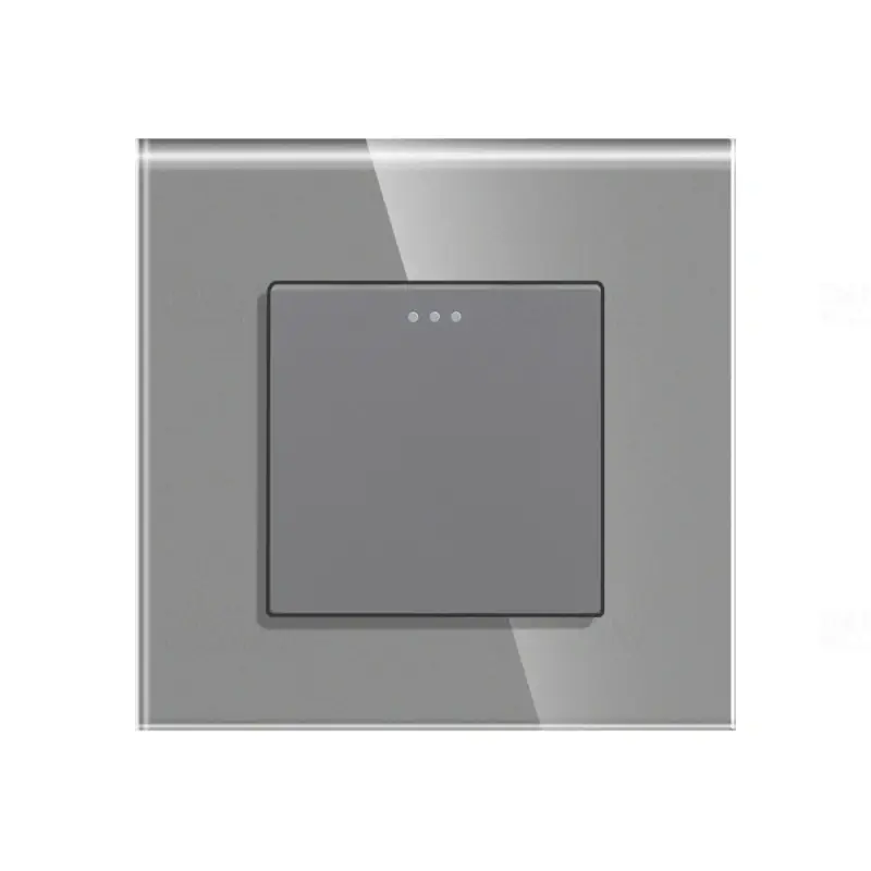 Ajánlat LUXION Egypólusú kapcsoló, üveg kerettel, szürke (101) csavaros bekötés, BLISZTERES LXD-MP001GF-GY