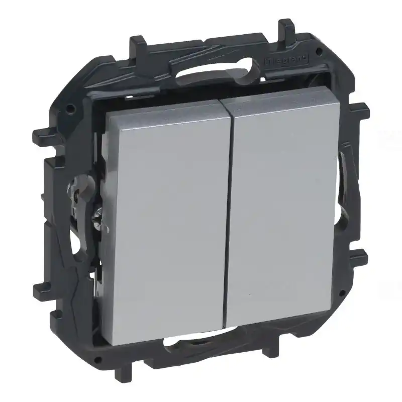 Csak ma Niloé Step alumínium 106+6 kettős váltókapcsoló, 10AX 863308B Legrand