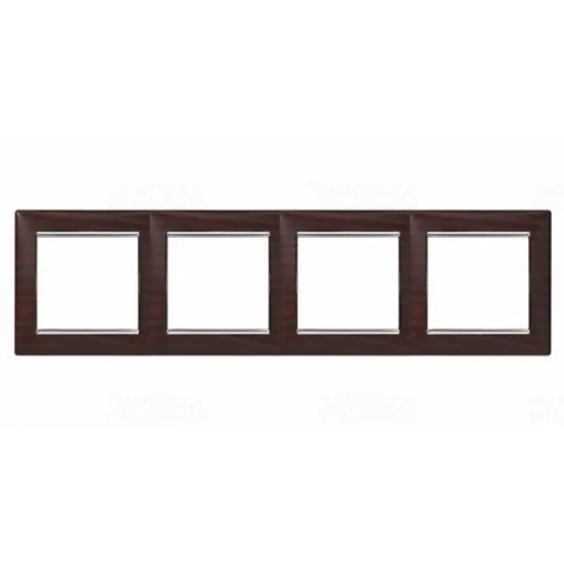 Legrand 770374 Valena 4-es keret, tetszőleges, wenge dekor/ezüst Pénzvisszafizetés