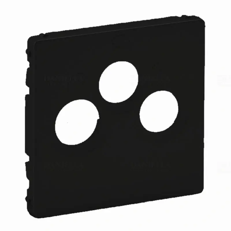 Legrand 756792 Valena Life TV-Rádió-SAT csatlakozóaljzat burkolat, fekete Kiárusítás