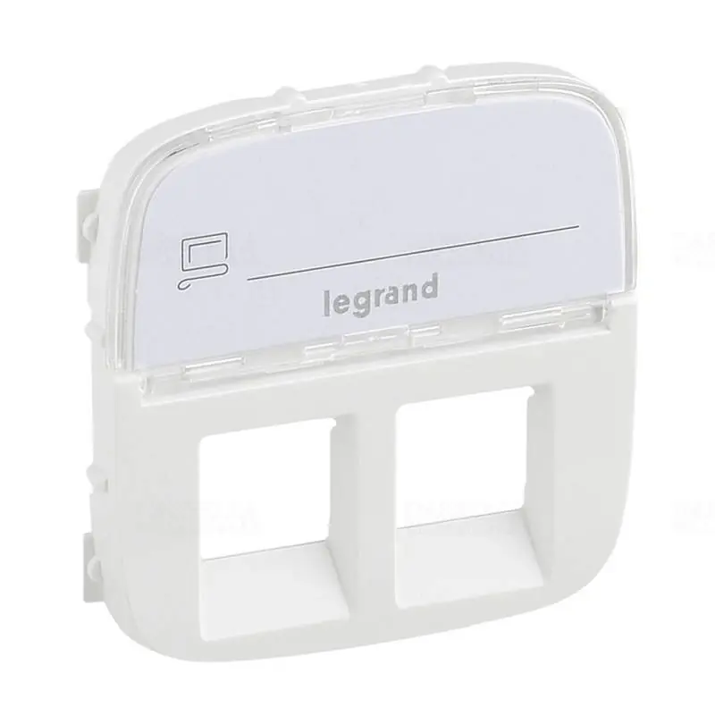 Legrand 755485 Valena Allure 2xRJ11/RJ45 csatlakozóaljzat burkolat, címketartóval, fehér Kiárusítás