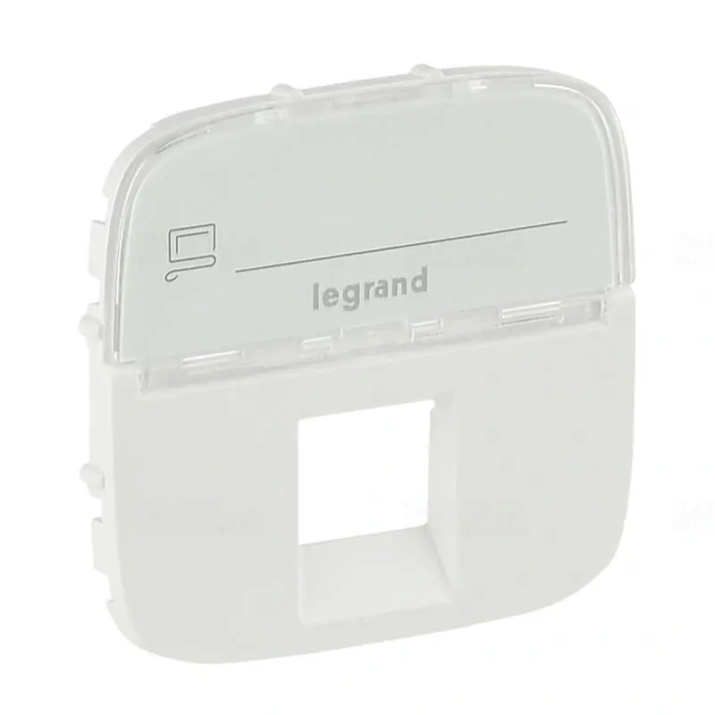 Legrand 755475 Valena Allure RJ11/RJ45 csatlakozóaljzat burkolat, címketartóval, fehér Gyors szállítás