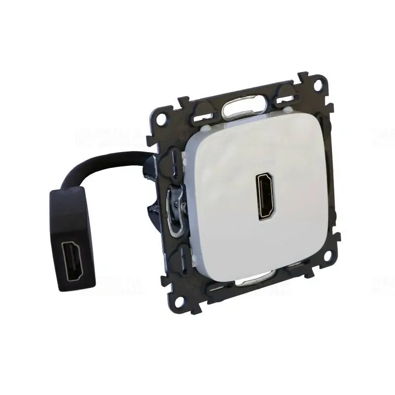 Alacsony ár Legrand 755166 Valena Allure elővezetékelt HDMI 1.4 típusú csatlakozóaljzat, 15cm kábellel szállítva, elefántcsont