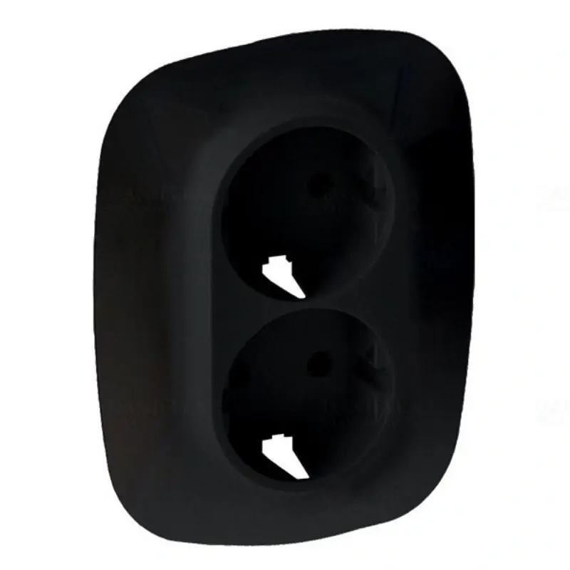 Újdonság Legrand 754958 Valena Allure 2x2P+F aljzat monobloc burkolat + kerettel, fekete