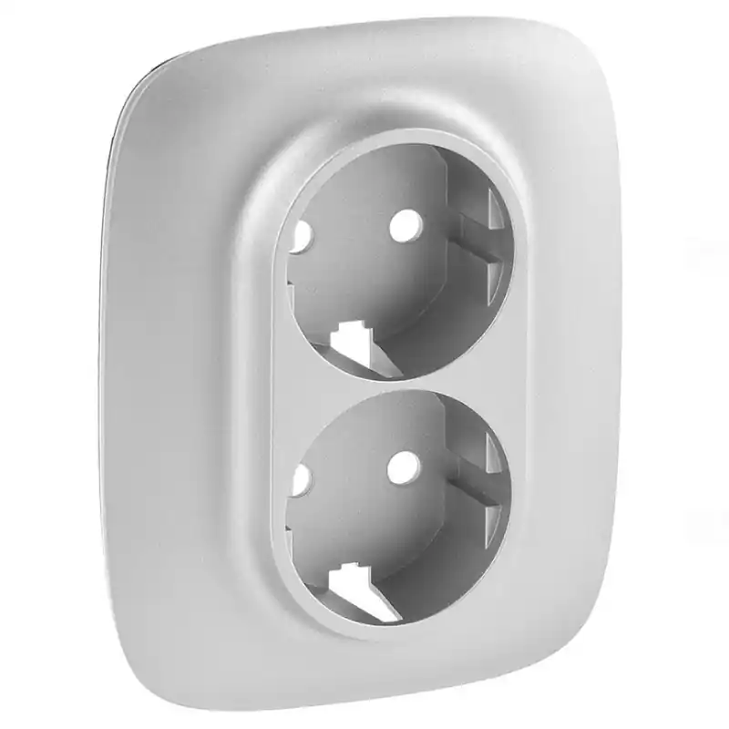 Vedd meg most Legrand 754957 Valena Allure 2x2P+F aljzat monobloc burkolat + kerettel, alumínium