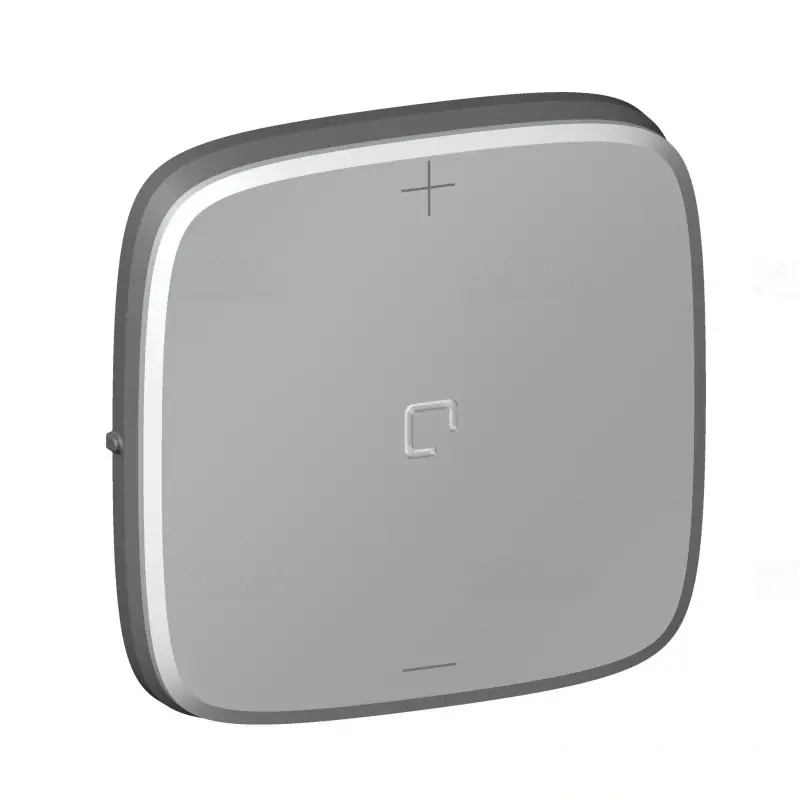 Valena Allure alumínium 3 vezetékes nyomógombos fényerőszabályzó burkolat 752092A Legrand Autentikus