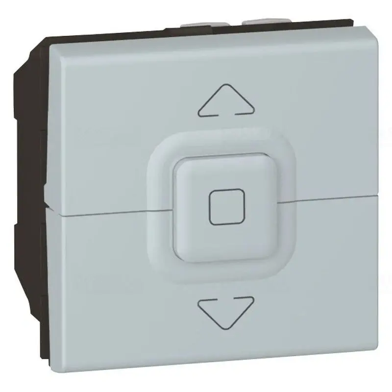 Gyors szállítás Legrand 079228 Program Mosaic redőnynyomó 1 vagy több redőnyhöz, motorok közvetlen vezérléséhez, 2 állapot: felhúzás/leengedés, 2 modul széles, alumínium